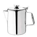 concorde en argent Facile à utiliser Olympia Concorde Cafetière italienne en acier inoxydable 940 ml