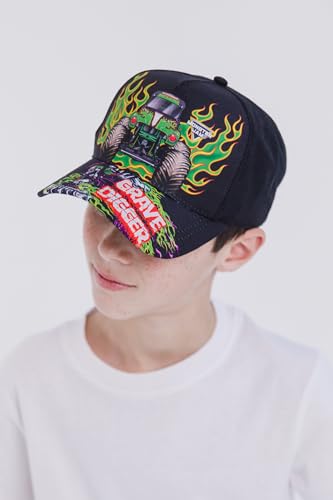 Monster Jam Grave Digger One Size Adjustable Snapback Baseball Cap Hat Grave Digger Black OS Toddler3