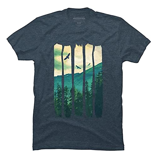 PdlPrintMen's Regular Fit Mountain Graphic Printed T-Shirt