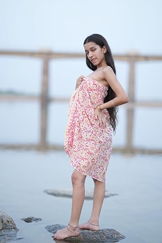 Boho Chic Wrap – Hand Block Printed Cotton Sarong Block Print Wrap Skirt – Lightweight Cotton for Summer Versatile Beachwear & Wrap4