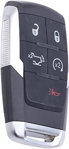 OCESTORE GQ4-76T - Llavero de automóvil con control sin llave, arranque remoto, 5 botones, repuesto para vehículos, GQ476T, compatible con Ram 2500