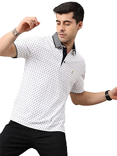Image of STELLERS Men's Premium Printed Polo T-Shirt | Wrinkle Free | Quick Dry | Breathable | Stretchable | Regular Fit