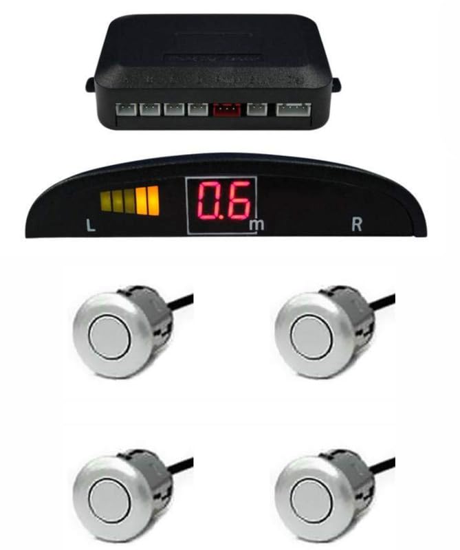 CARIZO Reverse/Back Parking Sensor LED Display (Set of 4) (Silver) Compatible with Maruti Suzuki Car 800-image-17