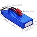 Blomiky 2 Pack 7.4V 2000mAh Lipo Battery Banana Connecdtor Plug and Charger Cable Replacement for DRC-446 and S yma X8C X8W Quadcopter / X8C Battery 2
