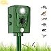 Solar Ultraschall Katzenschreck, Ultraschall Abwehr mit Solarbetrieb und Blitz gegen Katzen, Hunde, Marder, Tierabwehr, Katzenschreck Hundeschreck Marderschreck