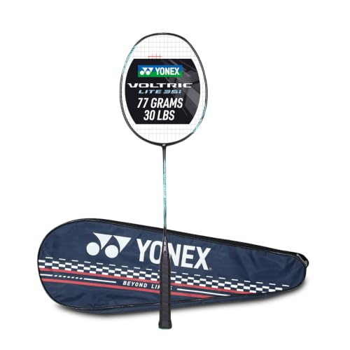 Image of Yonex Graphite Strung Badminton Racquet Voltric Lite 35i (G4, 77 Grams, 30 lbs Tension, Black Green)