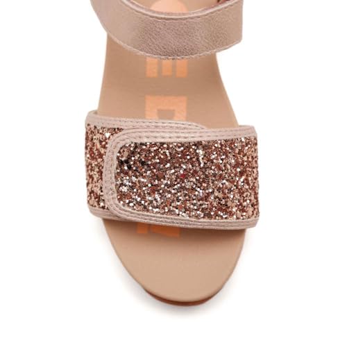 GIOSEPPO Girl's Platform Sport Sandal, Rose Gold, 8 us3