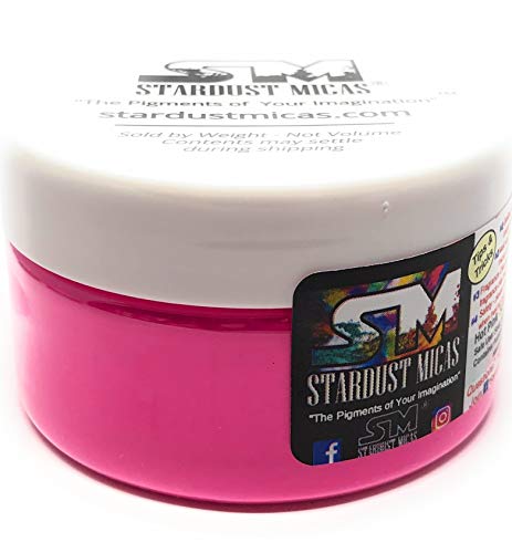 Hot Pink Pigment Powder for Resin, Matte Wood Inlay Powder, Neon Pink Mica Powder for Soap Making, Bright Pigment Powder for Resin, Soap Stable Mica Stardust Micas Hot Pink (Hot Pink, 36 Gram Jar)
