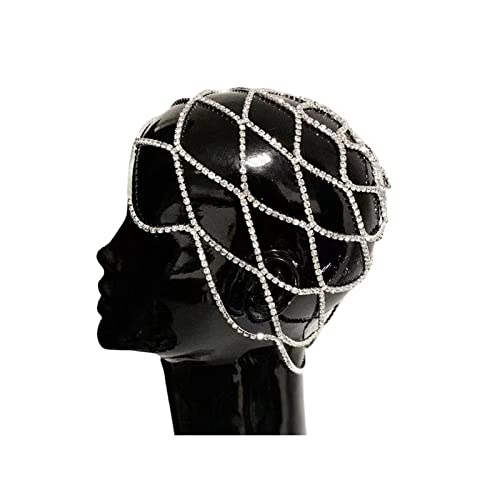 Chaîne de tête en cristal, doré et argenté, accessoire de cheveux pour mariage, bijoux en maille, cadeau pour femmes et filles Cover