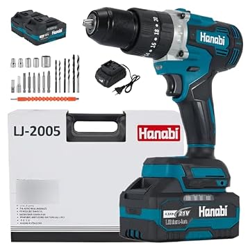 Parafusadeira Furadeira Hanabi 21V Brushless 13mm