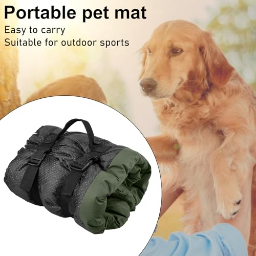 GBKDQQ wasserdichte Hundematte 90 x 60cm, Hundedecke für Unterwegs, Waschbare Reisedecke für Hunde und Katzen, Tragbare Hundekissen Outdoor Hundebett Auto für Drinnen & Draußen Reise Camping (Grün)