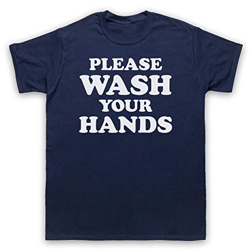 T-Shirt des Hommes Graphique Bleu Foncé Ne Récit Pas au Lavage