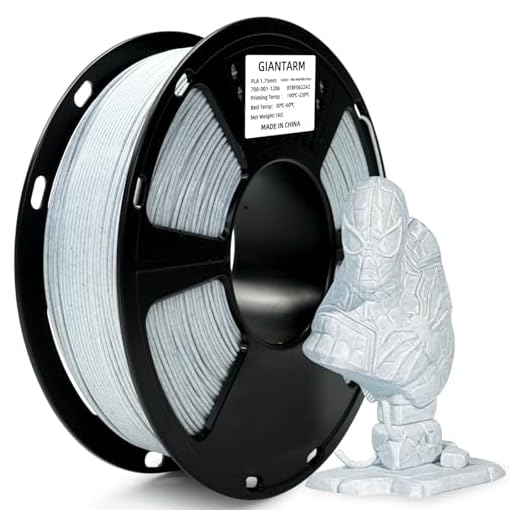 GIANTARM 3D Printer Filament, Marble Pla Filament, 1Kg(2.2lbs) Spool, 1.75mm Dimension Accuracy +/- 0.03mm, 3D Printing Filament