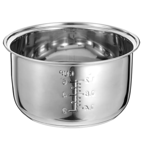 ABOOFAN Cuve IntéRieure En Acier Inoxydable Pour Cuiseur À Riz Pot De Remplacement AntiadhéSif 21 Cm Accessoire Universel Pour CuisinièRe ÉLectrique...