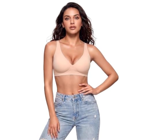 Image of Women's Pure Cotton Blend Lightly Padded Bra (Pack of 3) | Full Coverage Wirefree T-Shirt Bra | Soft Breathable Everyday Bra | Adjustable Straps | Comfortable Multicolor Bra