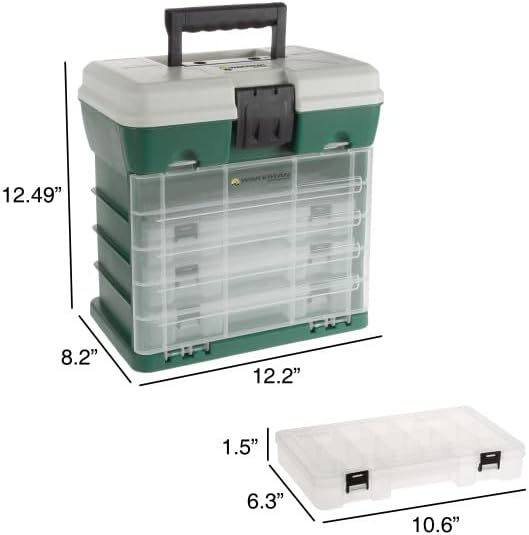 Miniatura 6 de Wakeman - Organizador de caja de aparejos de plástico duradero y suministros para manualidades