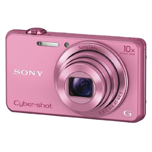 Sony DSC-WX220P Appareil photo numérique compact Ecran 2,7' (6,8 cm) 18,2 Mpix Zoom optique 10x Rose