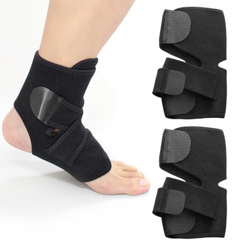 COYUN 2 Pcs Tobillera Para Esguince,Estabiliza El Tobillo y Previene Torceduras,Para Soporte y Compresión,Recupera Lesiones Como Fascitis Plantar,Tobilleras Esguince Ajustable Para Hombres y Mujeres