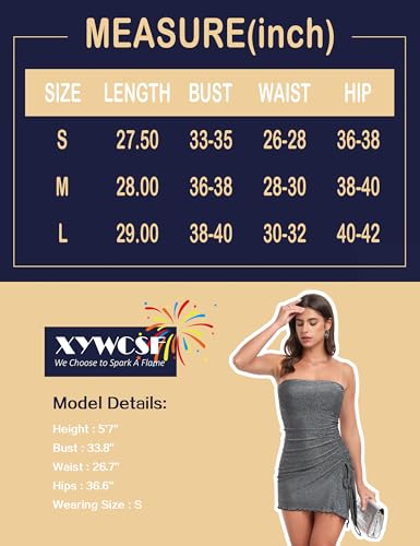 Image of Gold Sexy Dresses Date Night Out Sequin Tube Strapless Evening Party Sparkly Mini Dress