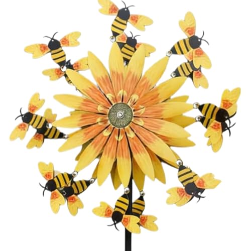 Carillon à vent de jardin abeille et sculpture extérieure suspendue - 7