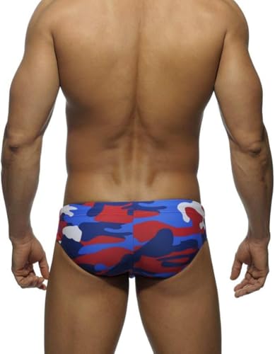 sandbank Men's Bikini Swimsuit Fashion Camouflage Print Bathing Suit Low Waist Elastic Swim Briefs with Cup Swimwear2