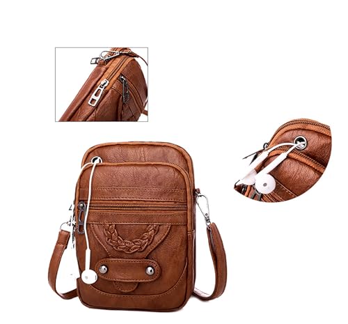 Fashionable Retro Women's Crossbody Shoulder Bag Small Vintage Mobile Phone Bag4