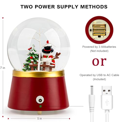 Qualdout SD-HD001 Christmas Snow Globe Lantern Water Glittering Snowman Crown thumb #3
