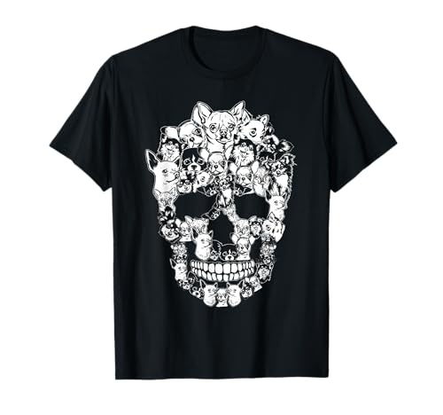 Chihuahua Dog Graphic Halloween Skull Costumes T-Shirt
