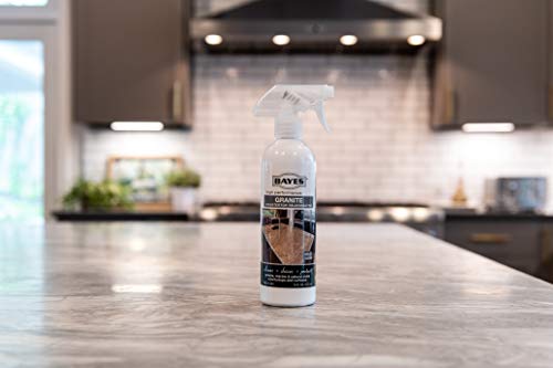 Bayes High-Performance Granite Countertop Cleaner, Rejuvenator, and Polish - Cleans, Shines, and Protects Granite, Marble, and Natural Stone Surfaces - 16 oz, 2 Pack