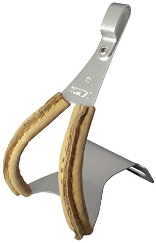 Toe Clips MKS en alliage et cuir Medium pour éviter de glisser des pédales de vélo