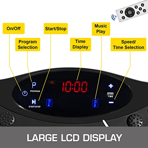 Happybuy Vibrationsplatte, Trainingsgerät, Ganzkörperübung, Vibrationsplattform, 3 Stufen, LCD-Display, Fernbedienung… – Bild 3