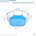 wkao 15 in Small Animal Playpen, 23.2 X 39.4 in Portable Pet Exercise Cage, Breathable Mesh Chick Playpen for Indoor & Outdoor Use, Blue