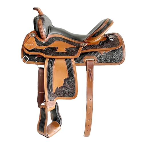 Set di sella per cavalli in pelle di alta qualità per corsa e trail equitazione