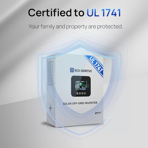 ECO-WORTHY Home Power Station Backup Power,10240Wh LiFePO4 Battery Support Communication、Bluetooth and WiFi,AC 5000W Inverter, 2Hr/5Hr Fast Charge,for Home Backup,Emergency,Solar System Components