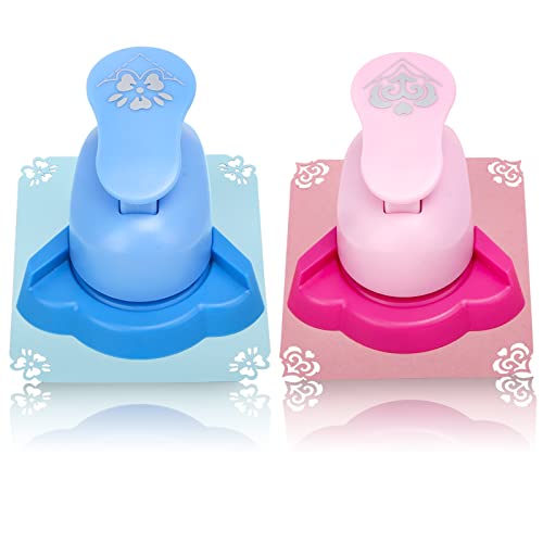 LOVEINUSA Large Paper Punches, 2PCS Crafting Punchers Craft Paper Corner Punches for Scrapbooking Crafting Supplies DIY Projects