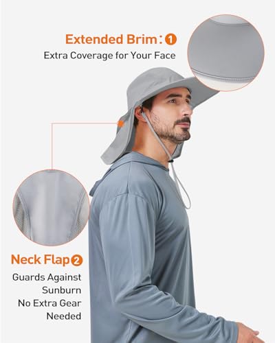 Image of Zylioo 3XL /2XL /XL /L /M UV Boonie Sun Hat,Oversize UPF Summer Hat,Quick-Dry Breathable Fishing Hat with Floppy Wide Brim