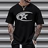 T Shirts for Men UK European Loose Fit Men's Casual T-Shirt Comfortable Sporty Round Neck Short Sleeve Top for Street and Outdoor Wear (Black, XL) #1