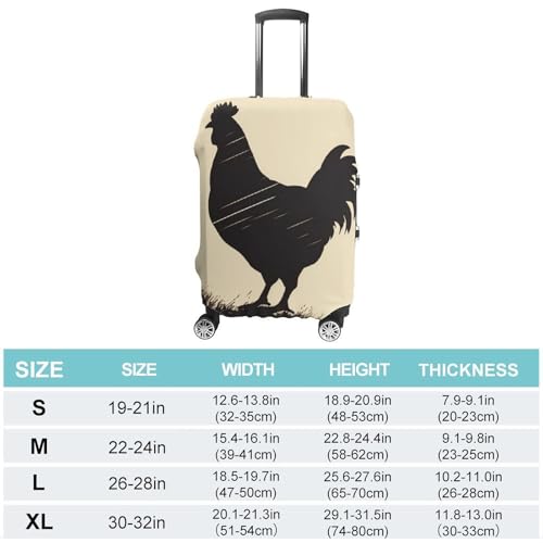 Farmhouse Chicken Luggage Cover Elastic Suitcase Protector Case Anti-Scratch Washable Baggage Covers Protector For Traveling, Aircraft Consignment M2