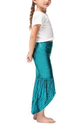 Image of Halloween Mermaid Skirts Elastic High Waisted Long Skirt Blue XL