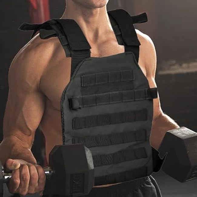 Adjustable Weighted Vest Fitness Sport Training Strength and Endurance Training,Quick Release with Molle for Running,Fitness Workouts