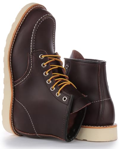 Red Wing Mens 6 Inch Classic Moc Toe Leather Black Cherry Boots 10 US4