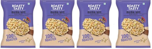 Image of Roasty Tasty Bajra Mix Desi Spicy|Healthy Snacks - Low Calorie, Low Gi, Non Fried|Millet Snacks - Made Using Roasted Bajra|Chatpata Roasted Namkeen Combo Pack Of 4 400G (200G Each)