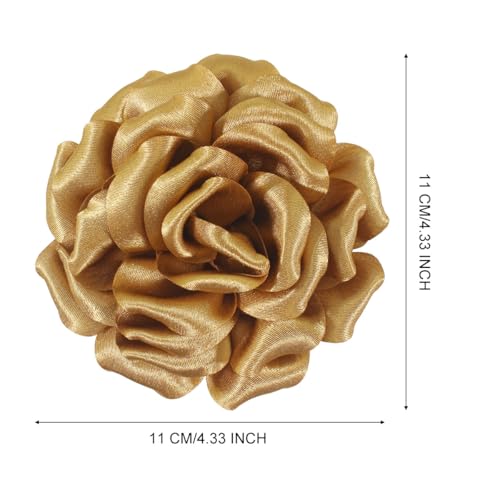 Image of 4.3 inch Red Rose Hair Clip Large Flower Brooches for Women | Charming Flowers Pins for Clothes | Turn Heads with Stylish Rose Hair Clip Flower Brooch Pin for Clothes & Clips for Woman