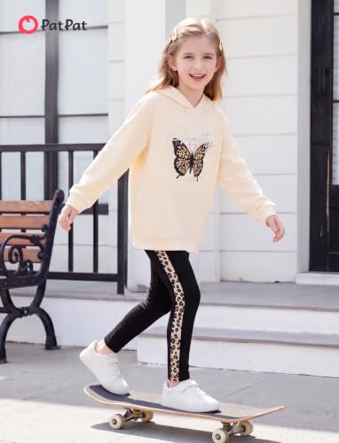 Image of PATPAT Girls 2 Piece Outfits Long Sleeve Hoodie and Leggings Clothing Set Outfits for Girls 4-12Y Fall /Winter Outfits