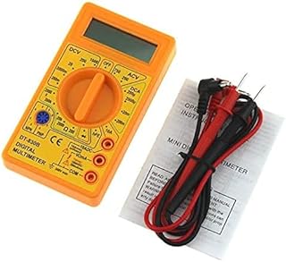 Multimeter, DT-830B Amp Volt Ohm Tester Ammeter Voltmeter Multifunctional Portable LCD Digital Ohmmeter Meter Electricians Tools(Yellow )
