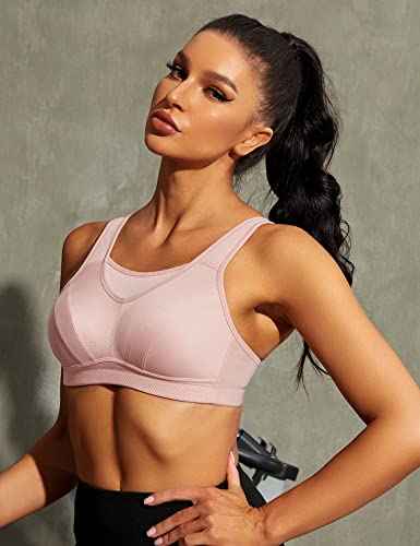Image of Wingslove High Impact Sports Bras for Women Plus Size Non Padded Wirefree Workout Bra Bounce Control