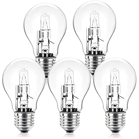 E27 Screw Bulb,Dimmable ES Edison Screw Light Bulb,A55 28 Watt,350 Lumen,Warm White 2800K,110V-230V Energy Saving E27 LED Light Bulbs,5 Pack Cover