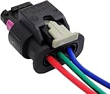 Young Wolf 2 Pcs 20cm 3 Pin Parking Sensor Pigtail Plug Wiring Harness Adapter Cable 4F0973703 Compatible with VW Jetta Passat Golf Beetle A3 A4 A6 Skoda Seat - Image 4