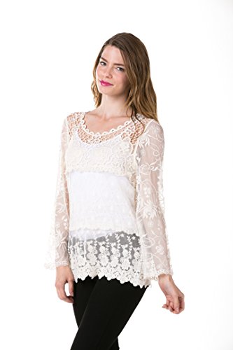 High Secret Women's Long Sleeve Lace Top