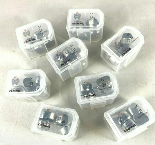 Dental Stainless Steel Permanent Molar Adult Crown Kit & Refills